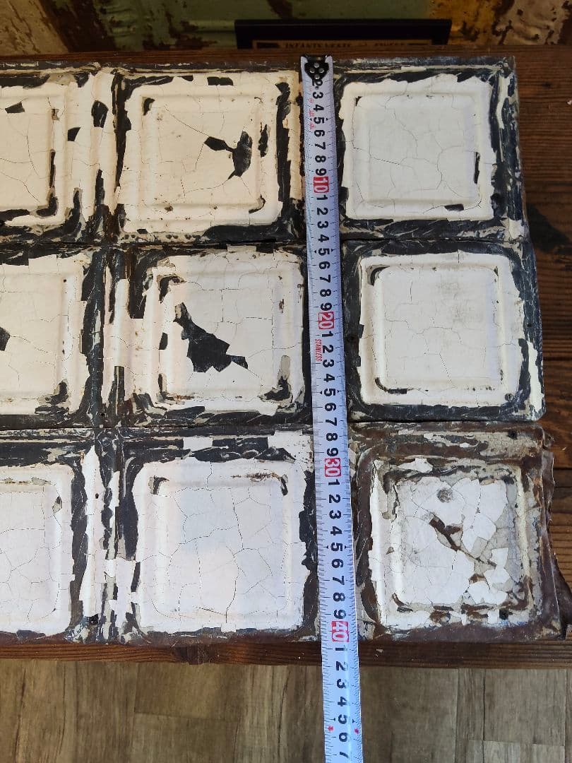 アメリカ アンティーク ティンパネル 天井装飾 建材 シャビーシック