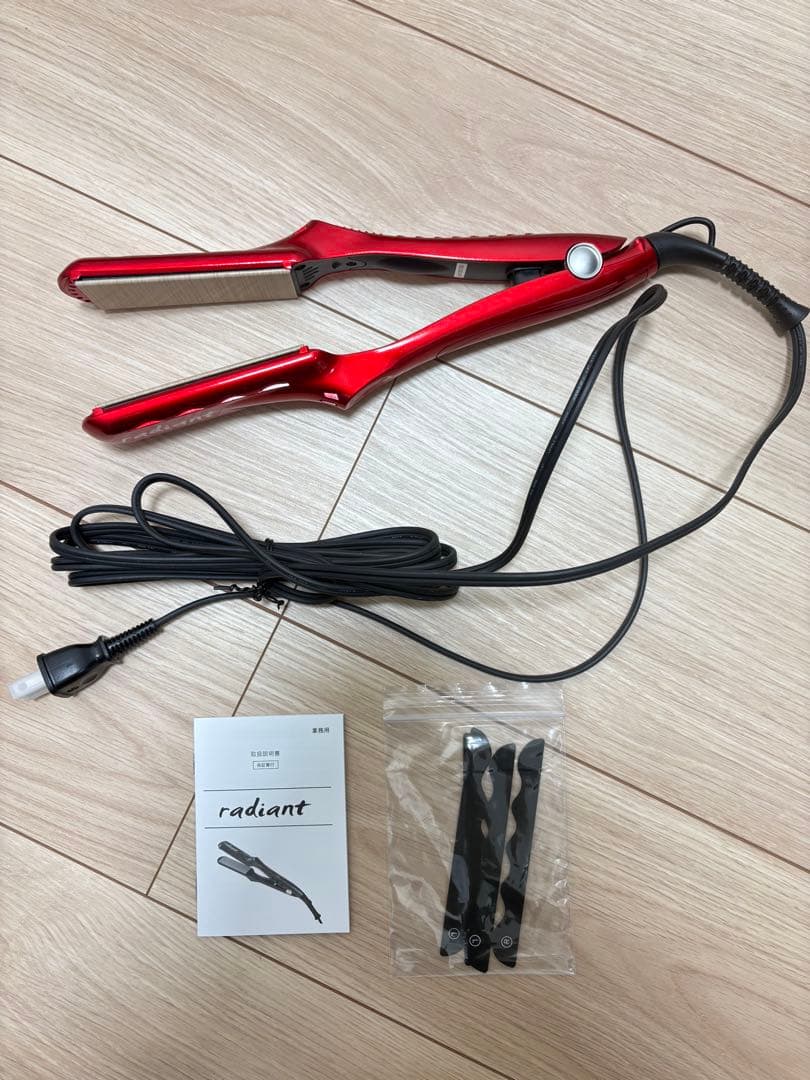 箱あり★radiantラディアント★ストレートヘアアイロン★35mm★レッド
