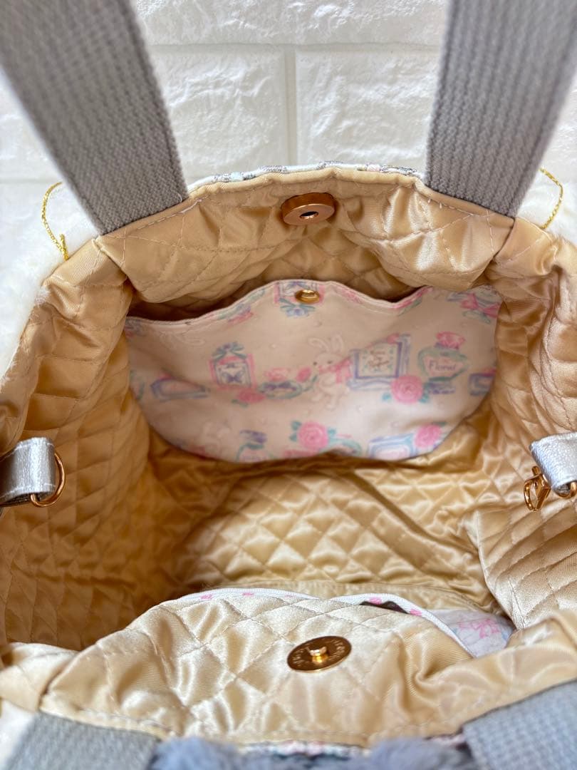 ね*】様 コヤンイサムチョン　ハンドメイド　ファーバッグ　ルミちゃん　グレーうさ