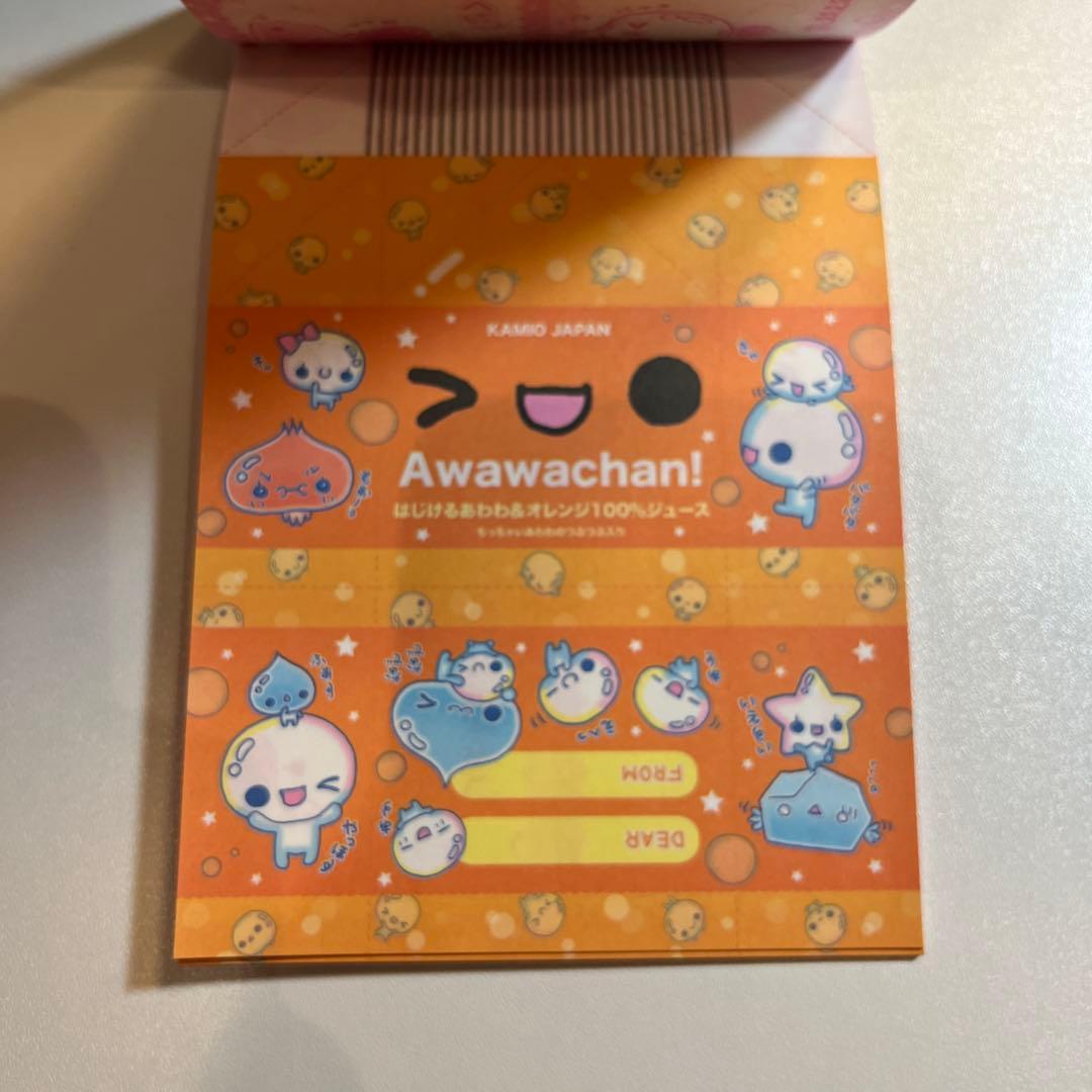 ぷくぷくあわわちゃん　おてがみメモ　メモ帳　平成レトロ