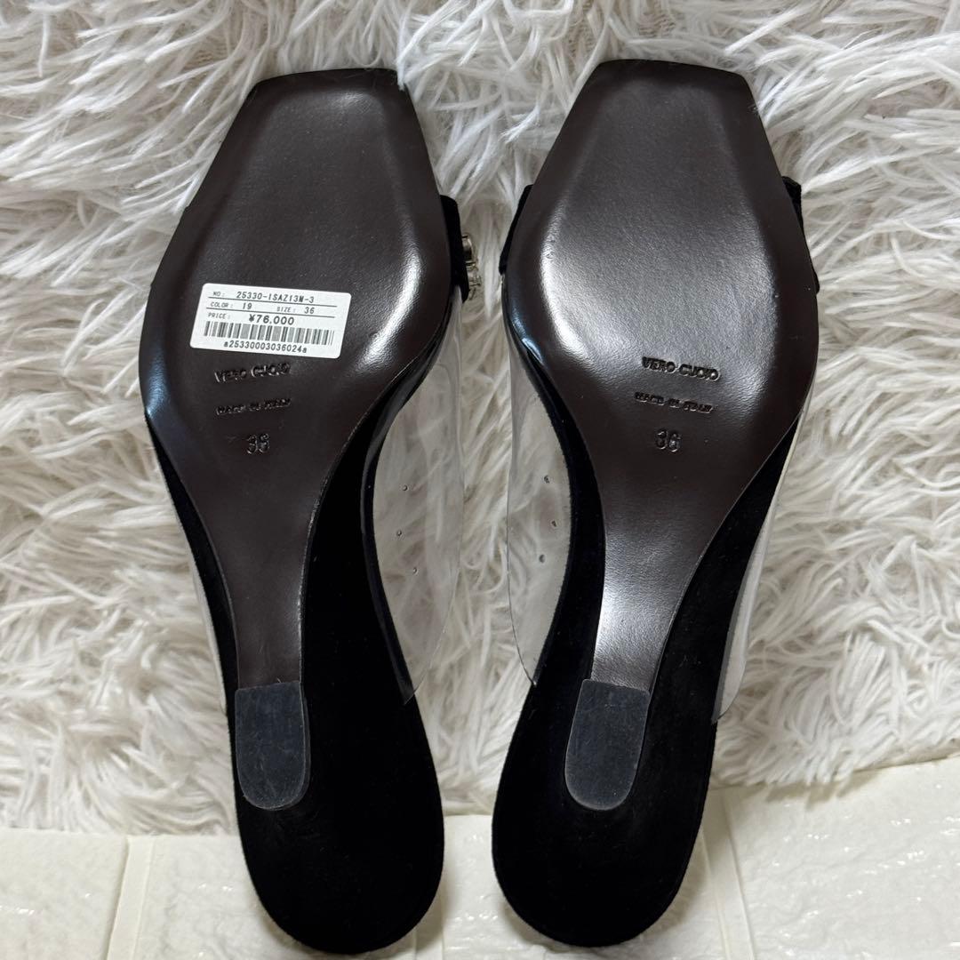 【未使用 】フォクシー ブティック サンダル ウェッジソール ビジュー スエード