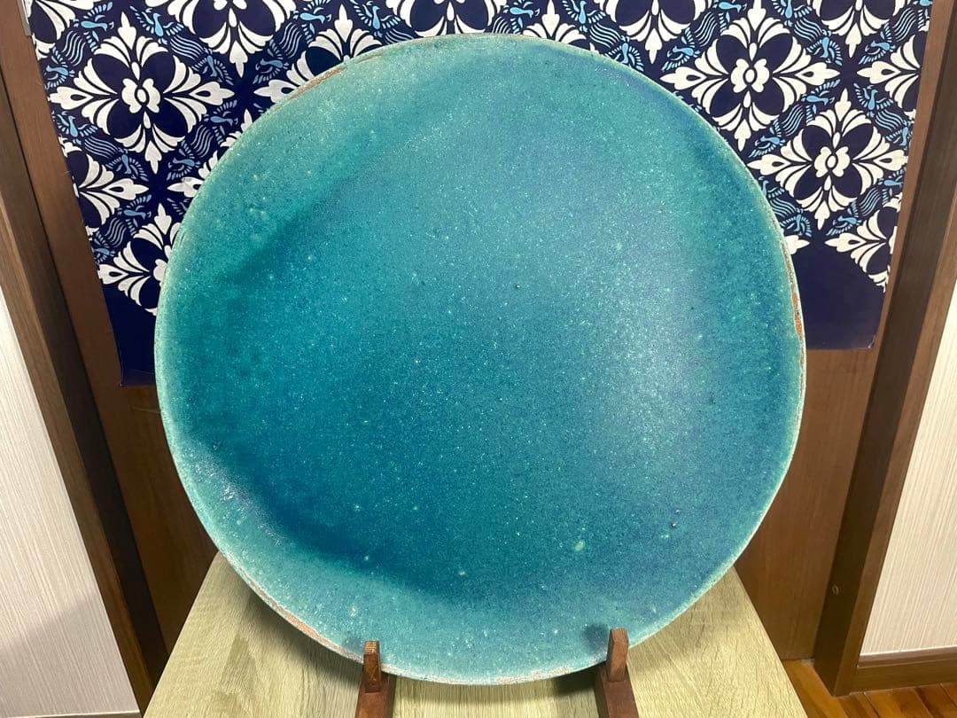 マヒローです　大嶺實清氏作　青彩陶板　47㎝