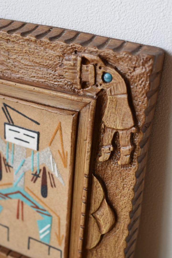 ナバホ　サンドアート　ビンテージアート　先住民　インディアン