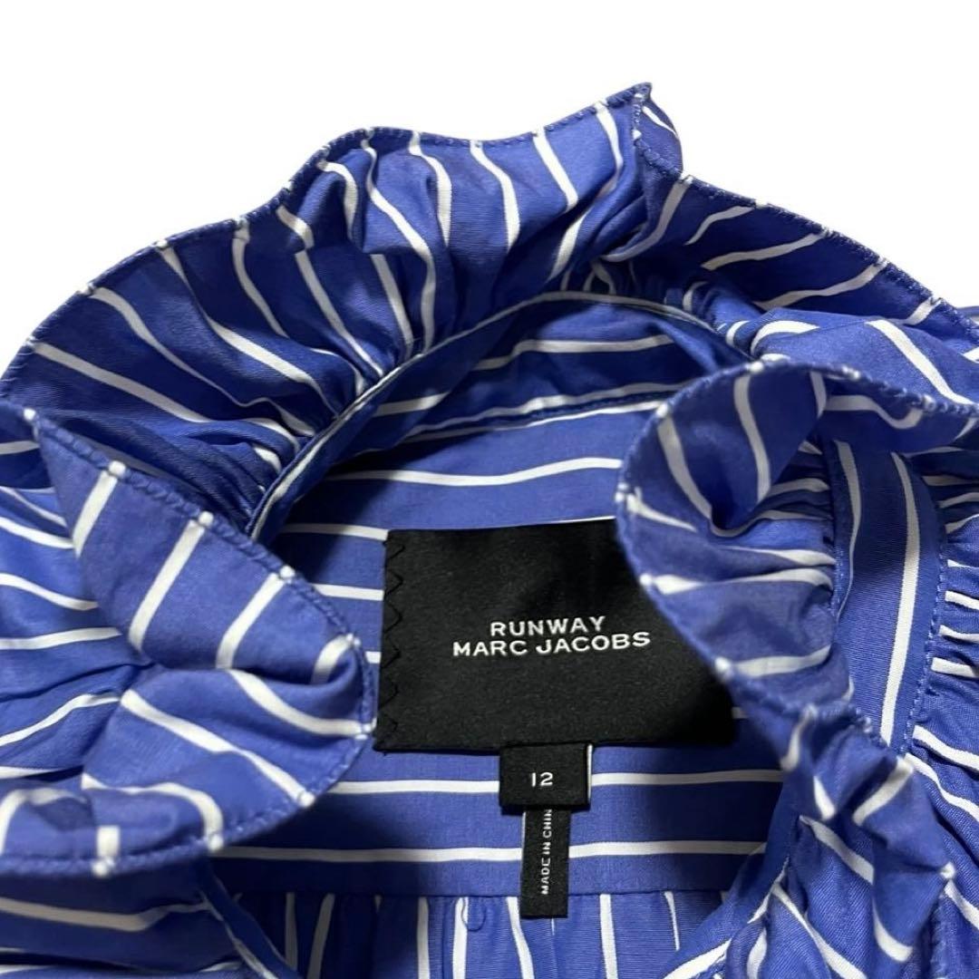 RUNWAY MARC JACOBS フリル リボン ストライプ ブラウス 12