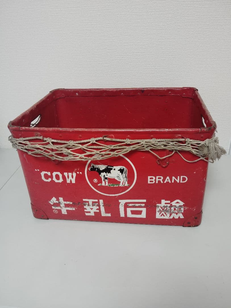 牛乳石鹸　ボテ箱　ぼて箱　ネット付き　レトロ　　スーパーカブ