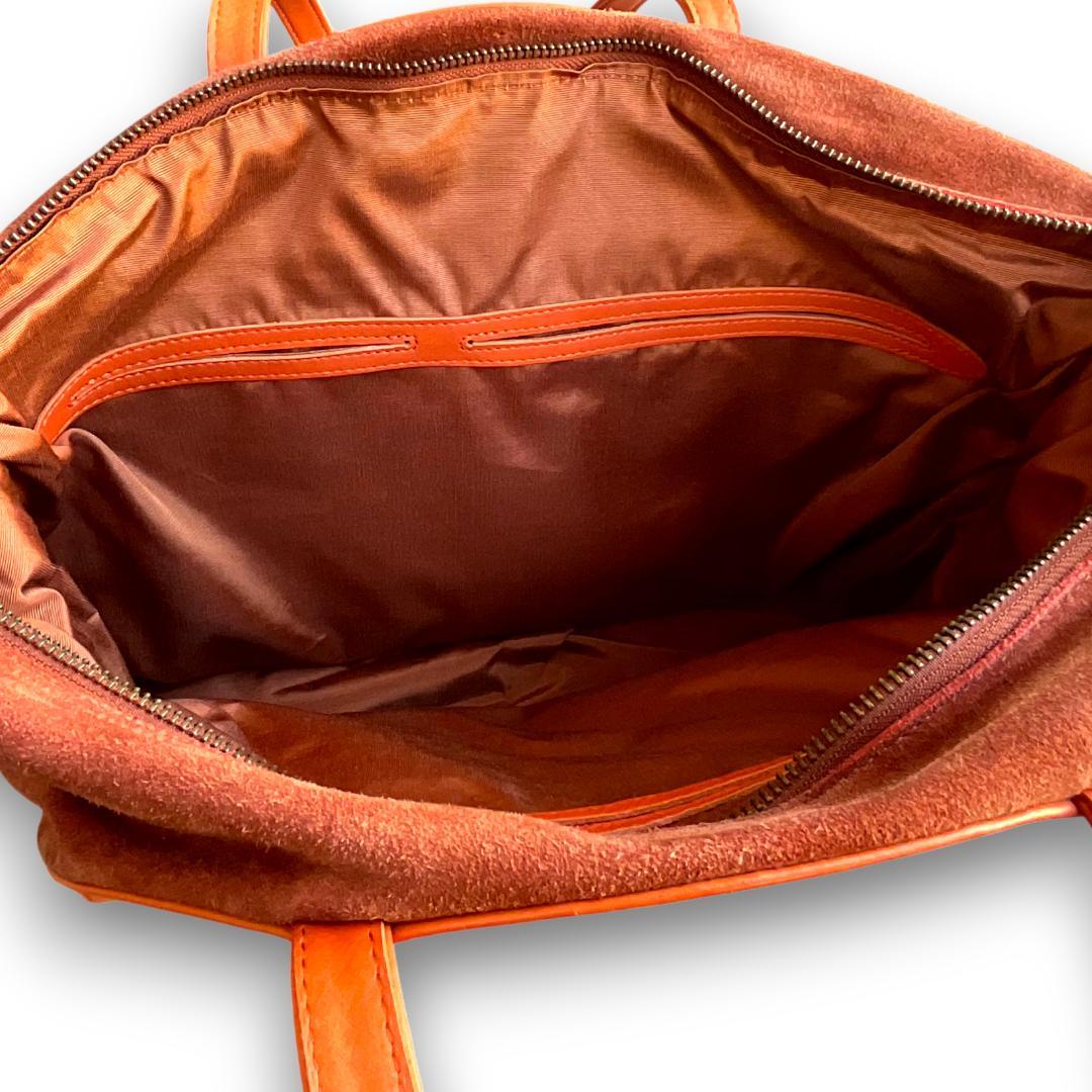 ヨーガンレール　トートバック　ハンドバック　ビジネスバック　がま口　オレンジ