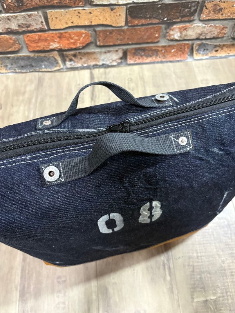USEDデニムリメイク 大きいボストンバッグ　ショルダーバッグ2way