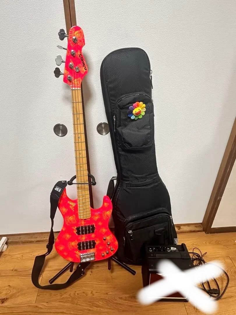 EDWARDS(エドワーズ)E-助平PINKWANIMAKENTAエレキベース