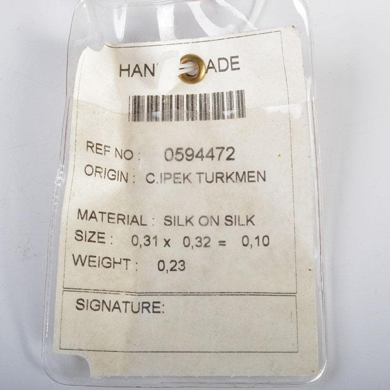 トルクメン　ペルシャ絨毯　段通　ケース・原産地証明書付　V　R4321