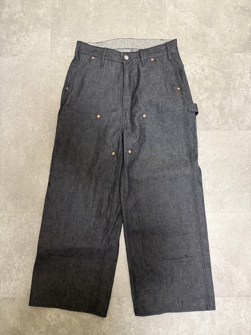 パンツ Japanese Double Knee Denim Pants - Black