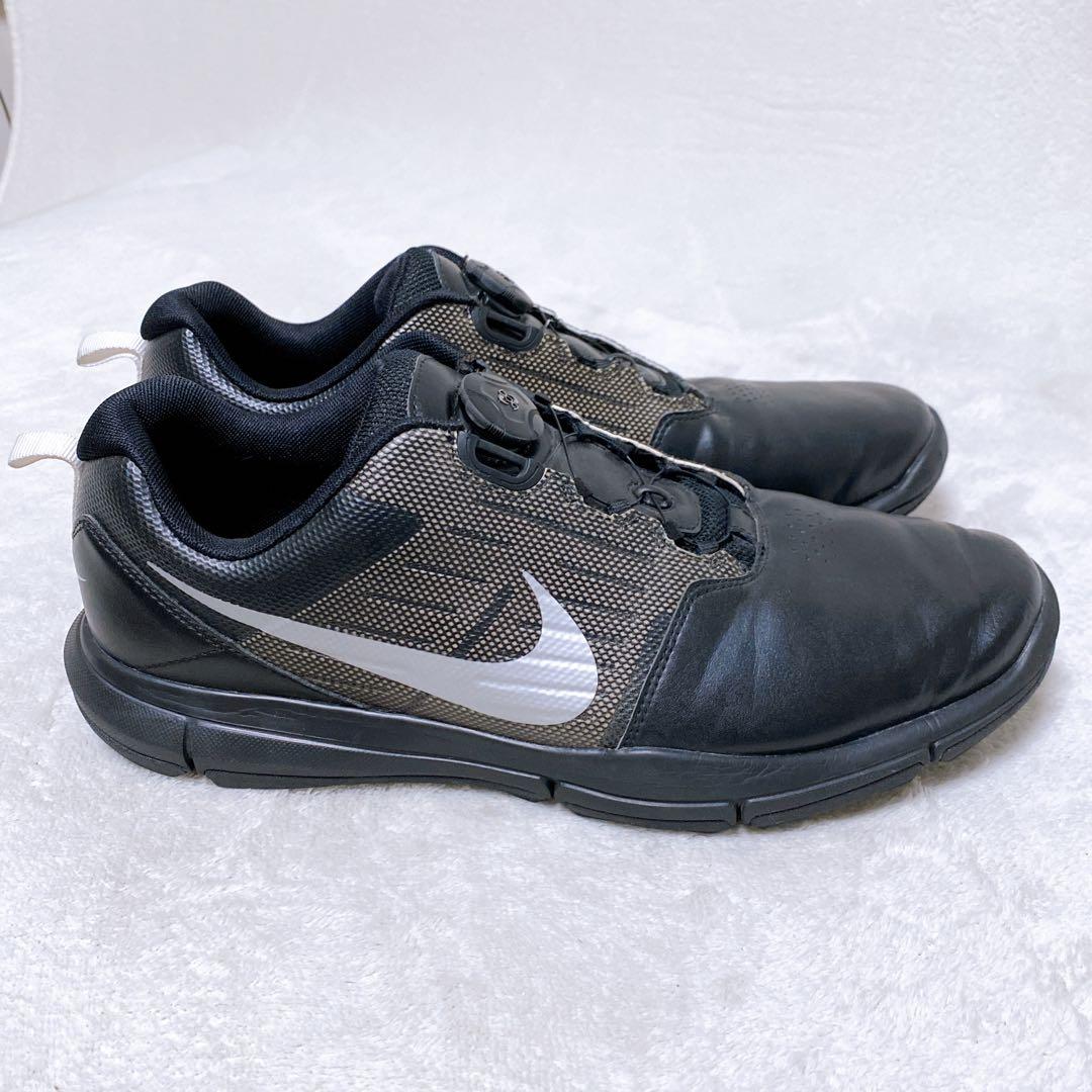 美品　NIKE エクスプローラーBOA　ゴルフシューズ　スパイクレス　ブラック