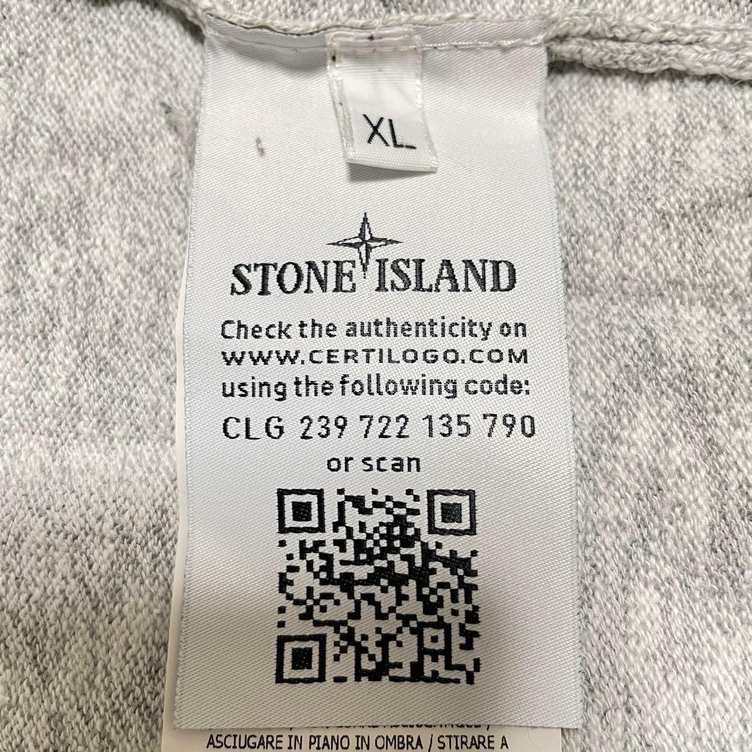 STONE  クルーネック ニットセーター ライトグレー　XLサイズ