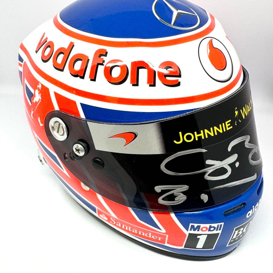 Jenson Button　直筆サイン入り　1/2ヘルメット