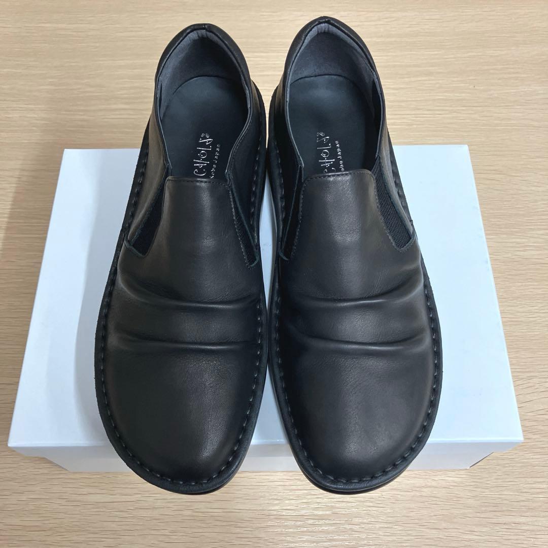 InCHOLJE 本革スリッポンシューズ　黒　24㎝ 新品