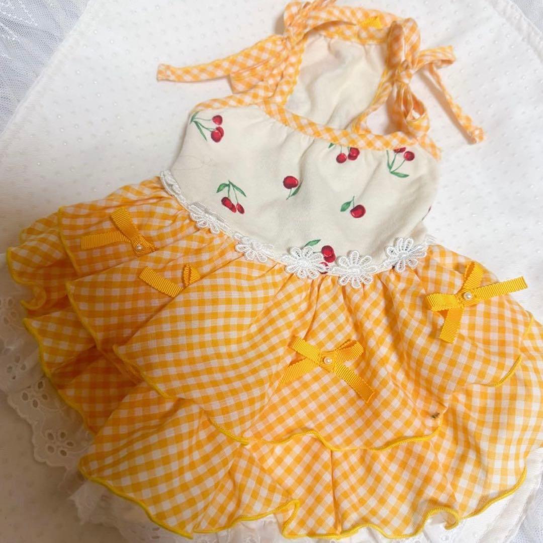 luxebirdie スリーズワンピース S さくらんぼ イエロー