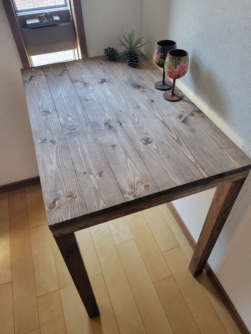 90木製カウンターテーブル ウォールナットワックス アンティーク　木製