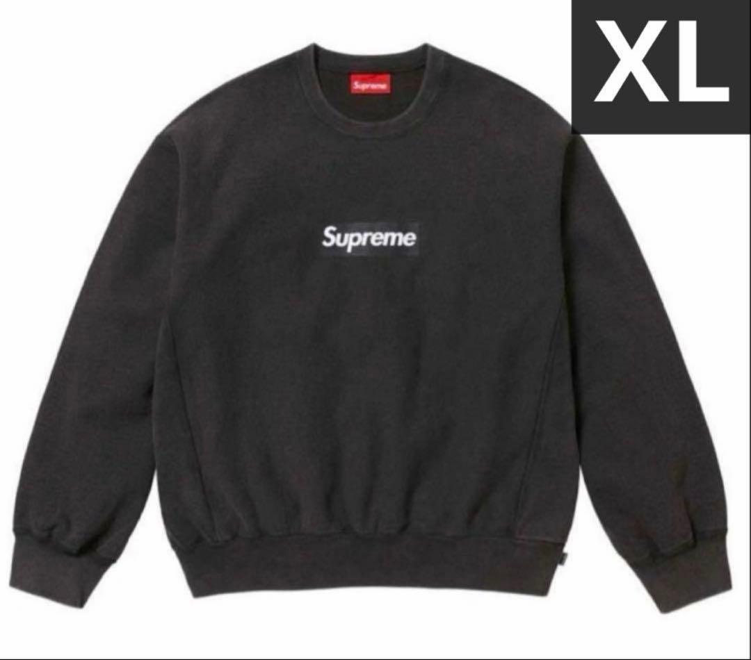 supreme washed box logo XL ブラック