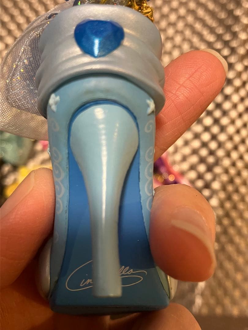 ディズニー　プリンセス　靴型キーホルダー