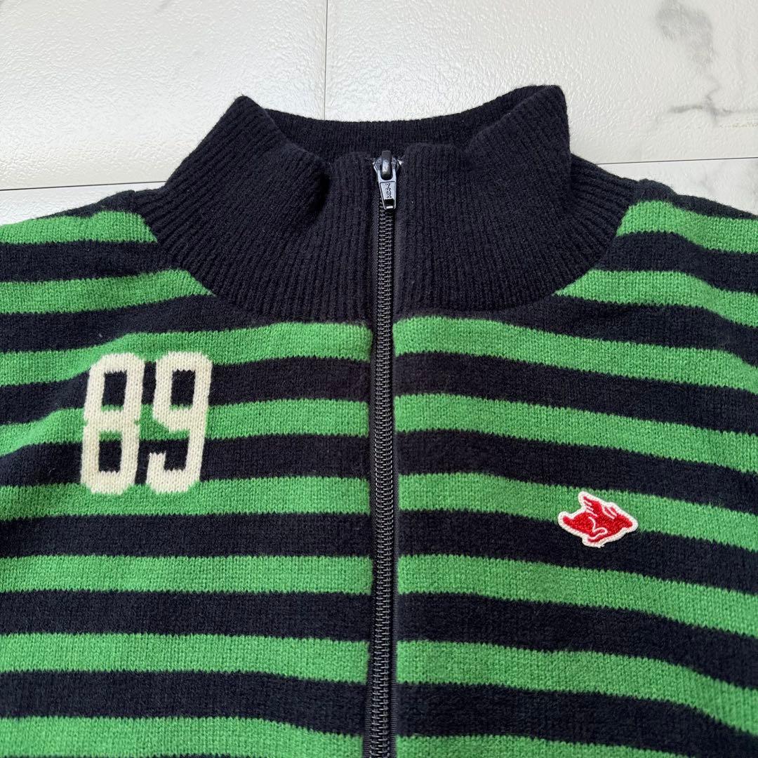 美品 PEARLY GATES パーリーゲイツ 防風防寒 フルジップ ニット