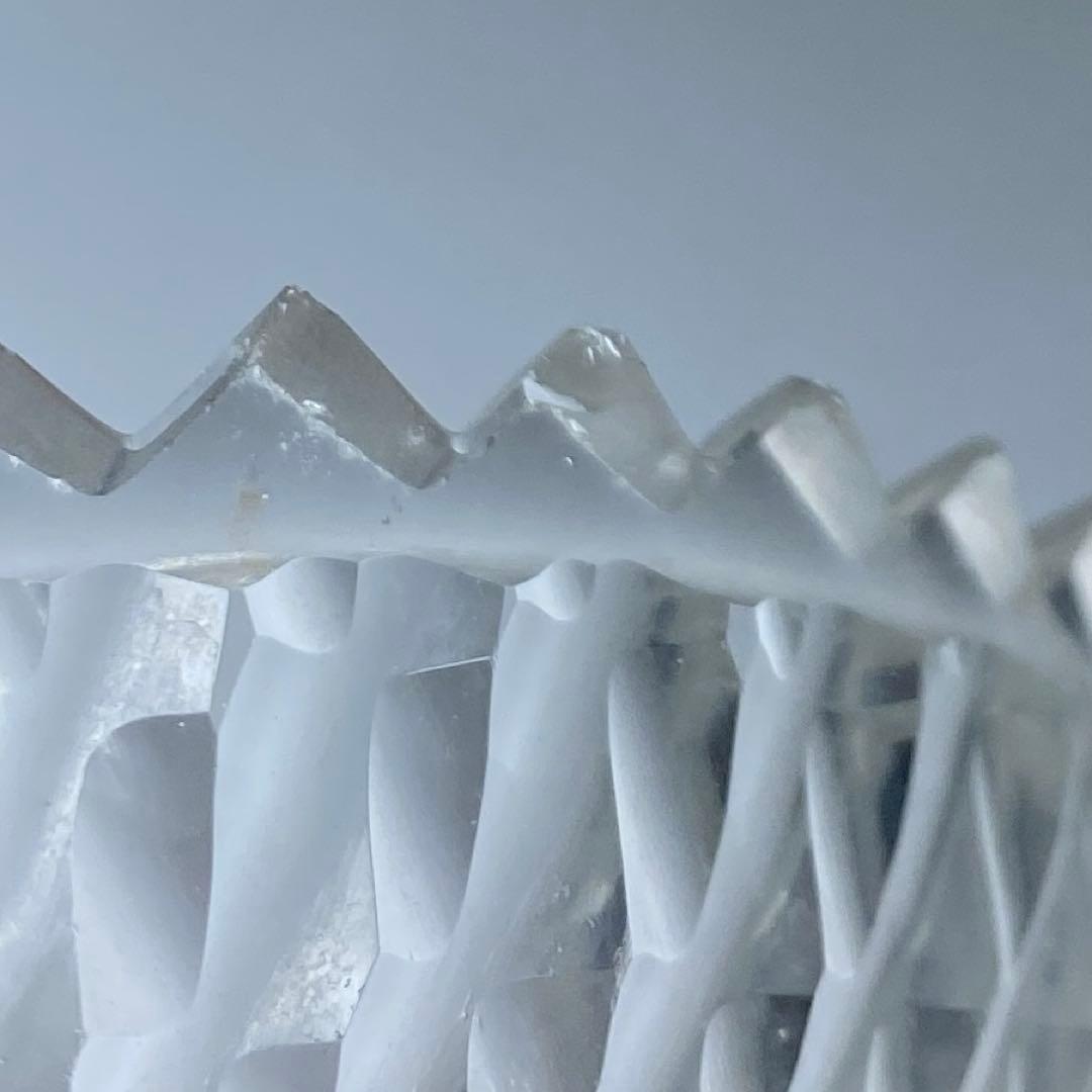 専用江戸後〜明治初期　ギヤマン手彫切子ハンドカット皿　10客　共箱直径11.8㎝