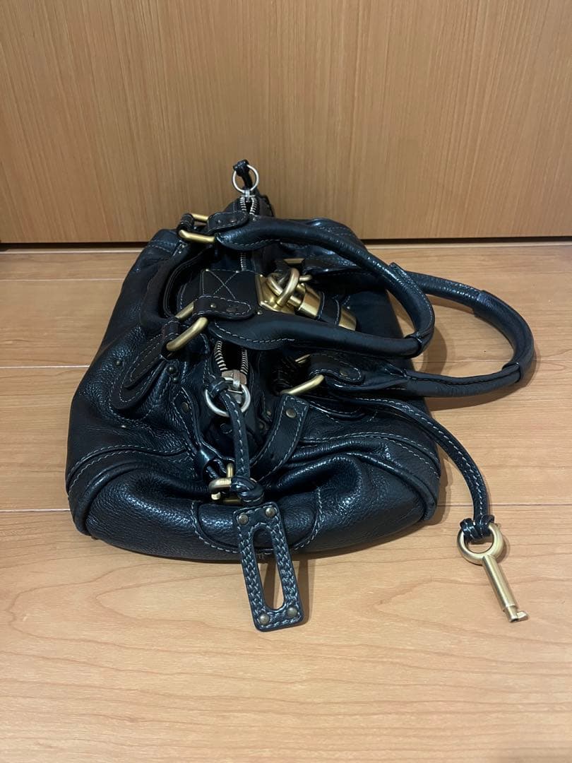 [最安値] Chloe クロエ　パディントンバッグ　南京錠　レザー　黒　ブラック