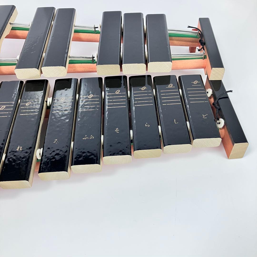 YAMAHA　卓上木琴　No.185　箱、マレット付き　④