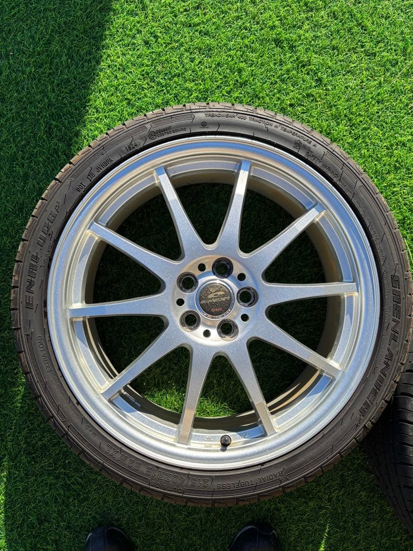 ②プリウス18インチ7J ＋50・215/40R18タイヤ・ホイールセット 1本