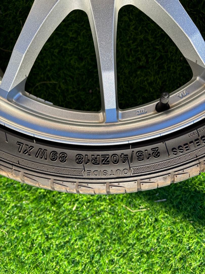 ②プリウス18インチ7J ＋50・215/40R18タイヤ・ホイールセット 1本