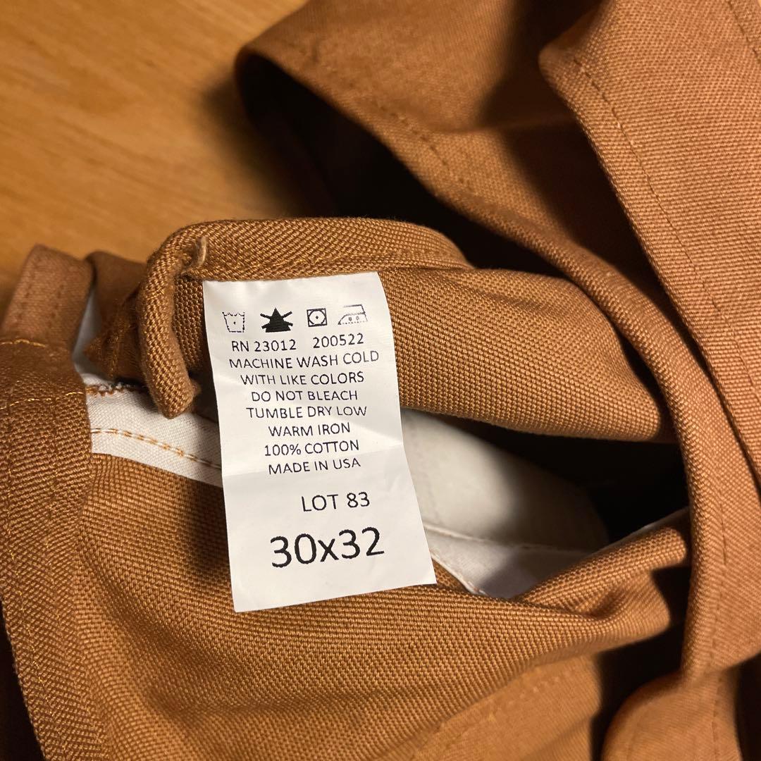 ラウンドハウス オーバーオール　W30/L32　ダック地 ダブルニー　米国製