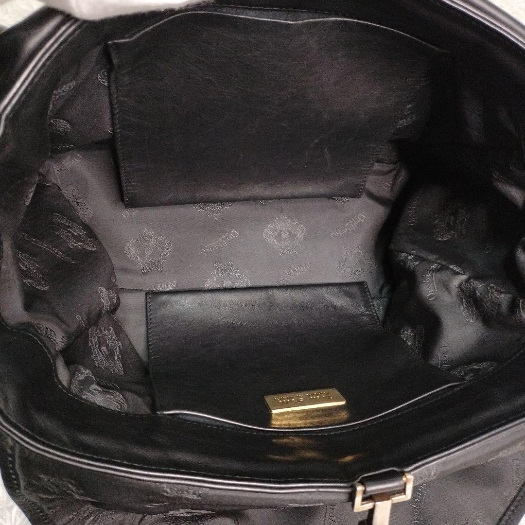 オロビアンコ クロコ型押し レザー ショルダーバッグ ブラック y2k 希少