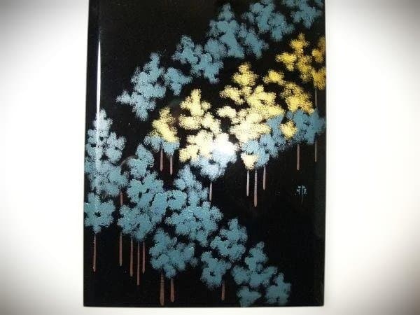 杉蒔絵 文箱 鈴木雅也 平安光石 京塗 天然木 本漆器 共箱