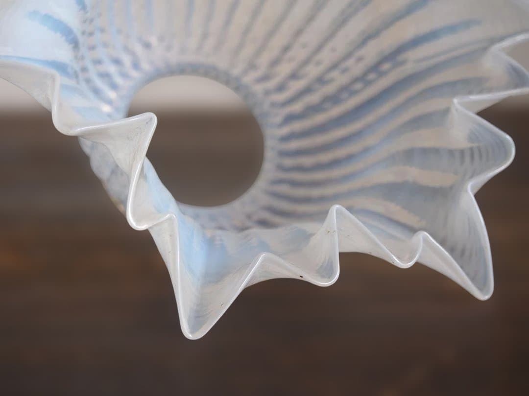 オパールガラス フリルガラス ランプシェード オパールセント/K296