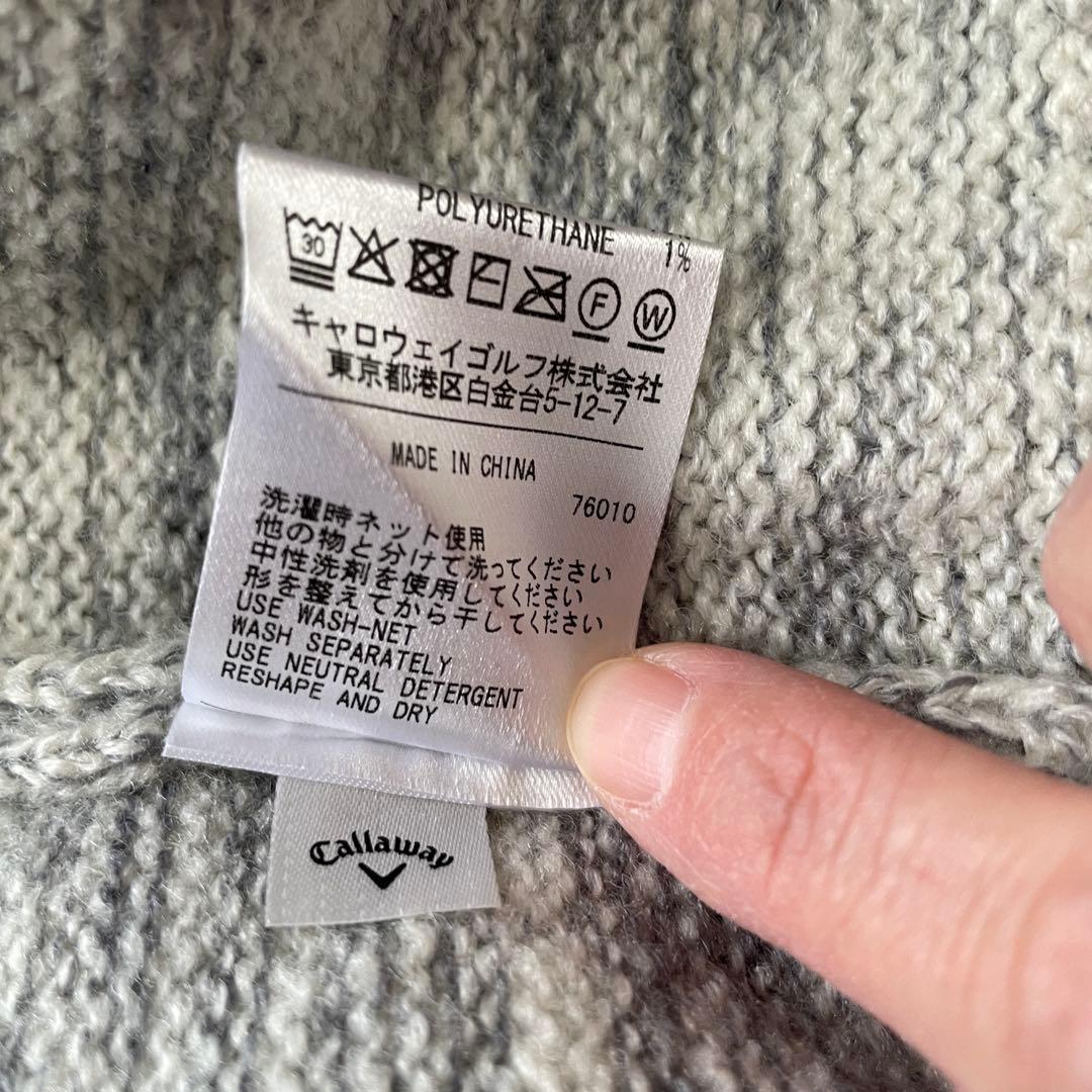 新品未使用 Callaway メランジグラデーションフルジップニット 3L