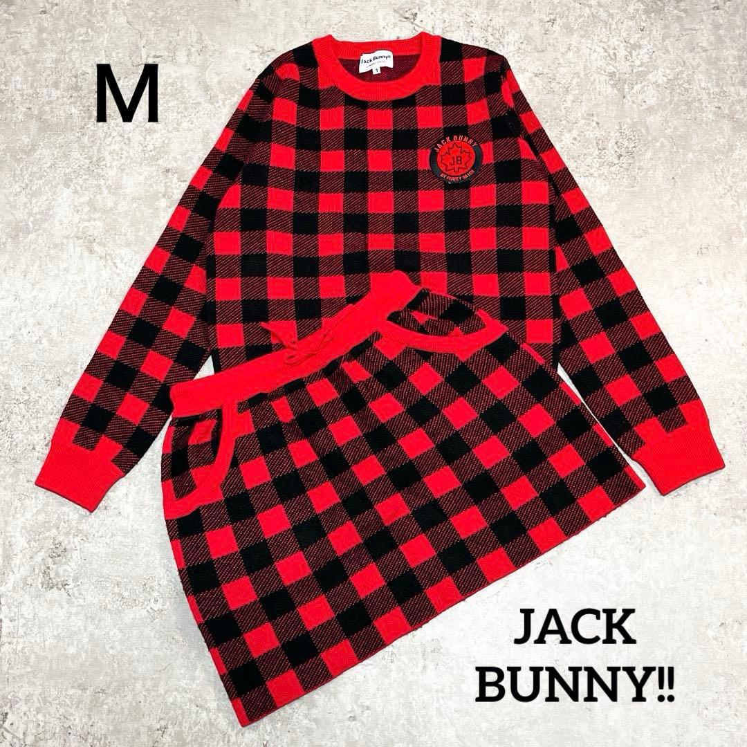 JACK BUNNY!!人気カラー チェック柄 ニット セットアップ M