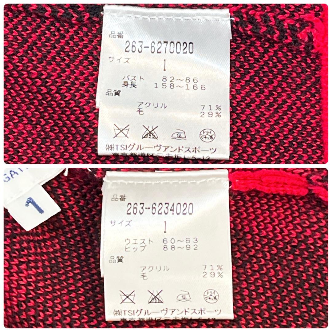 JACK BUNNY!!人気カラー チェック柄 ニット セットアップ M