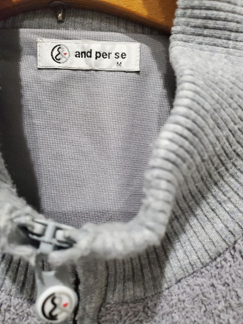 アンパスィー and per se フリース 防風防寒 ジャケット M グレー