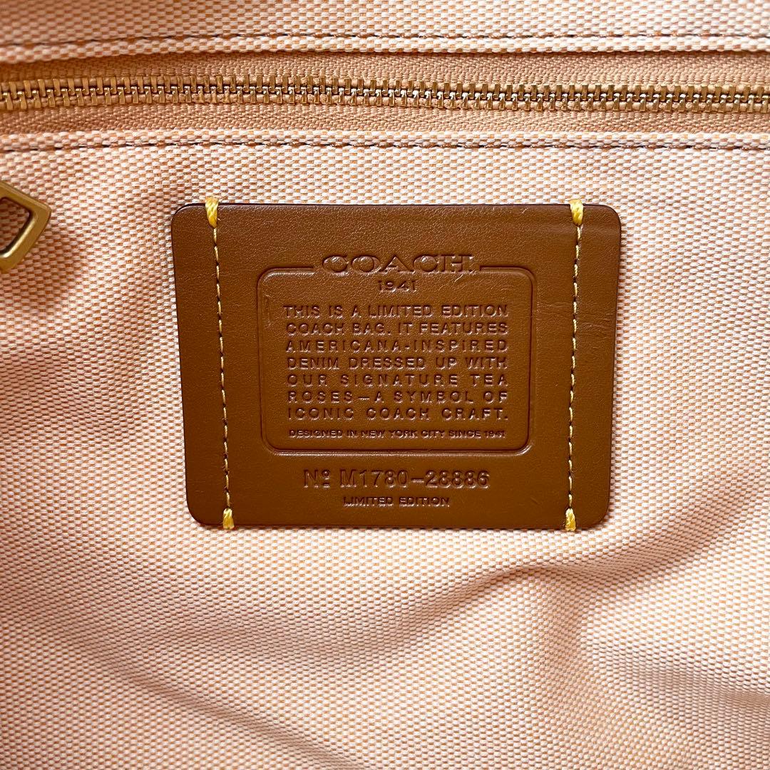 コーチ ローグ Rogue ティーローズ ハンドバッグ デニム 激レア 日本限定