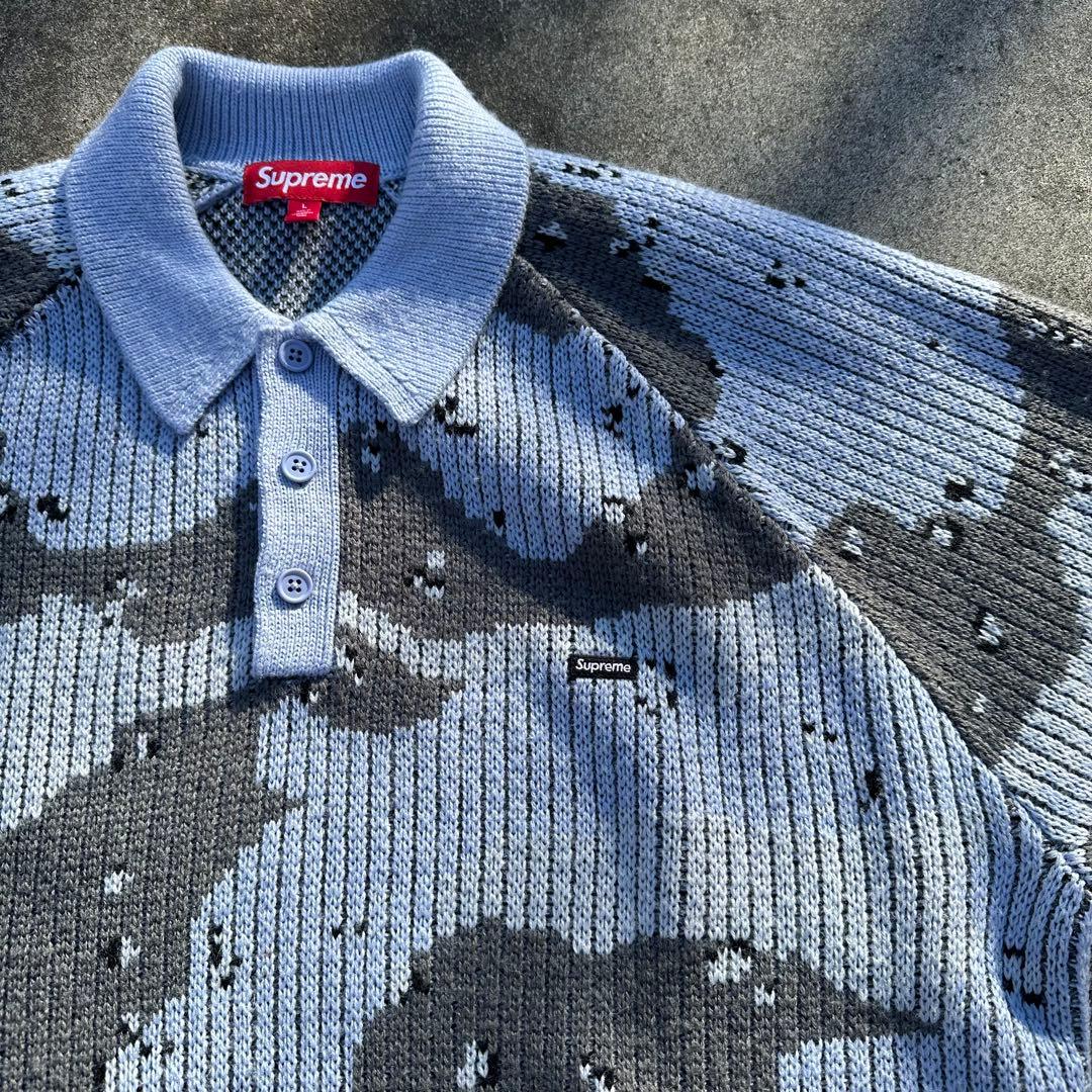 【完売品】Supreme カモフラージュ ニットポロ
