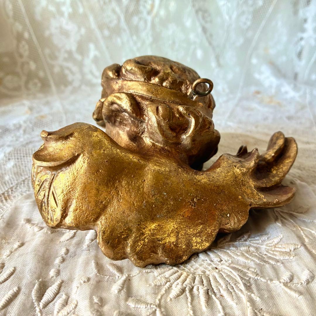 天使オブジェ　ウォールデコレーション　壁掛けオーナメント　フランスアンティーク