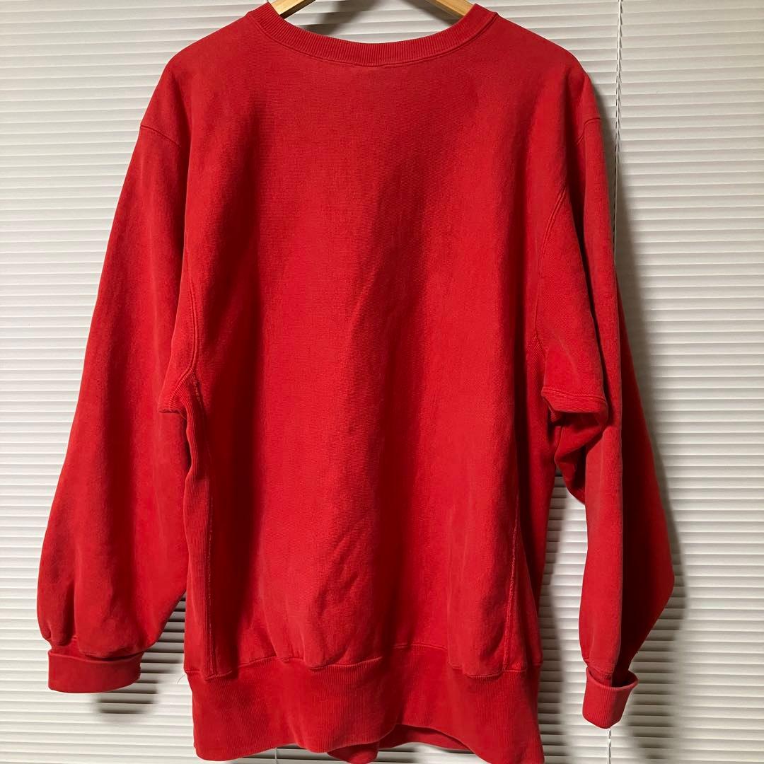 90s 刺繍タグ Champion リバースウィーブ WISCONSIN XL