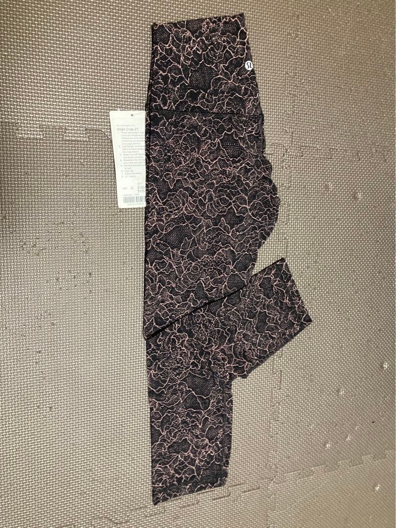 【レア】ルルレモン　新品タグ付　ローズ　 align crop 21レギンス 6