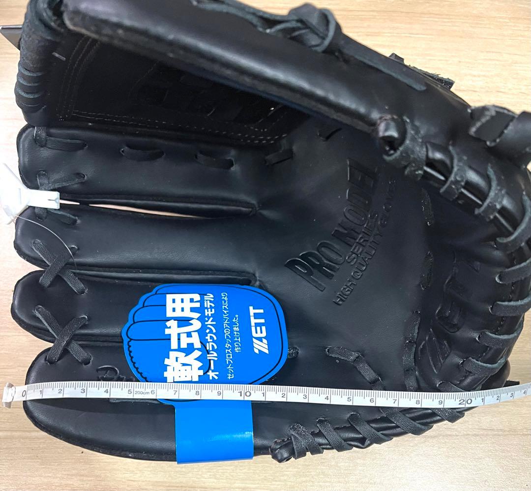 新品 未使用 ZETT PRO MODEL 軟式グローブ 黒 左用