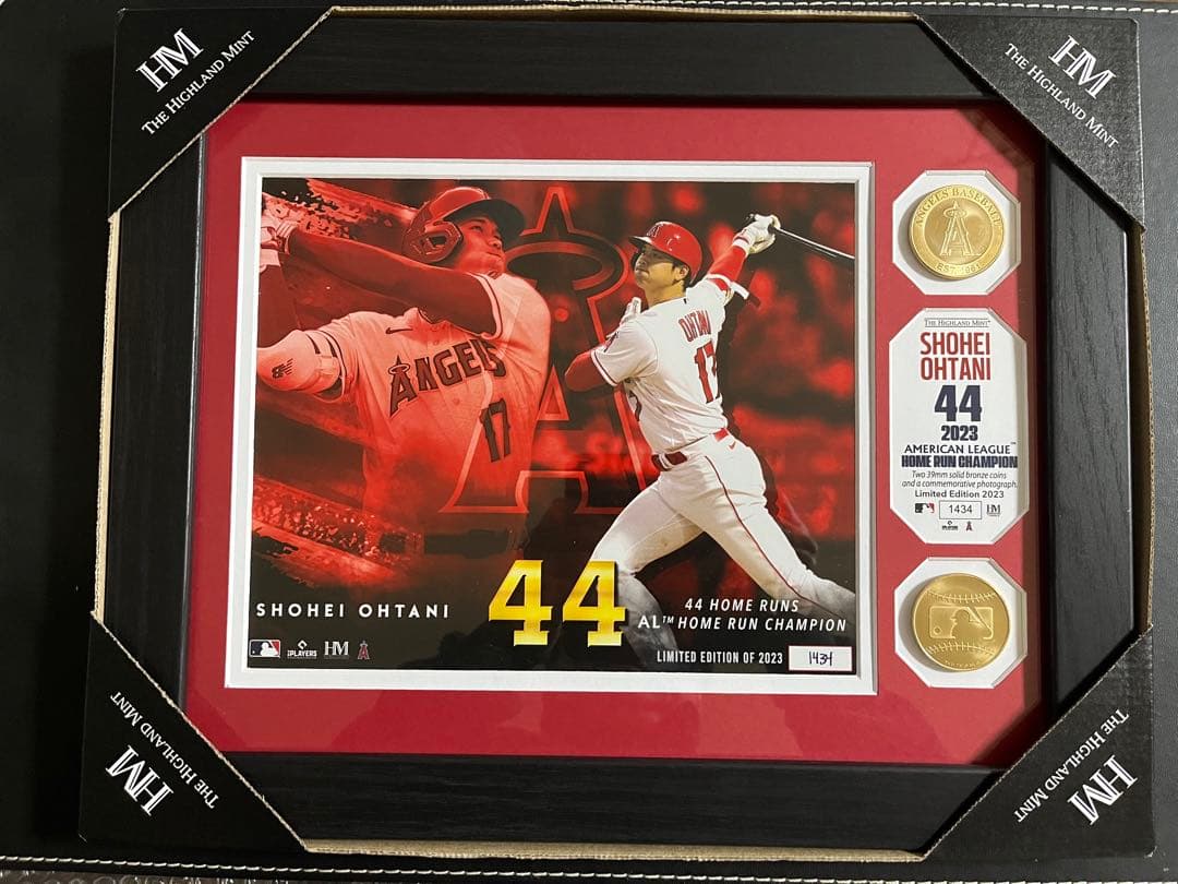大谷翔平2023 AL HR王獲得記念ダブルフォトミント記念ゴールド