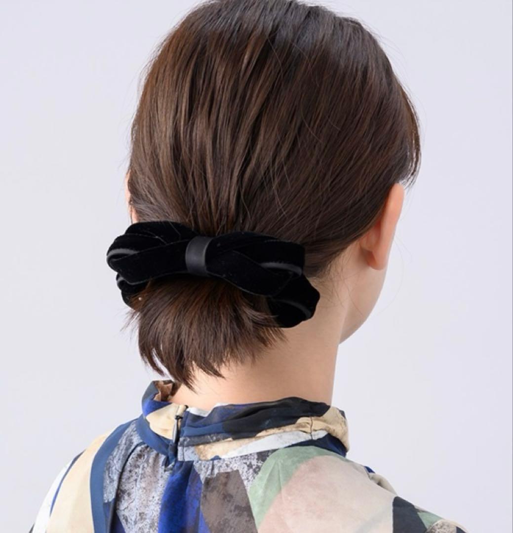 Complex Biz シュエット　ベルベット クリップ　ブラック