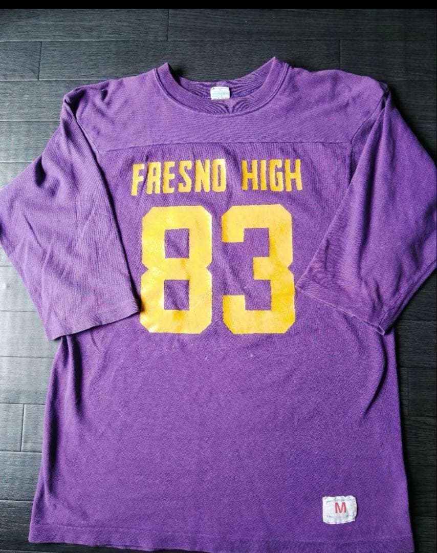 チャンピオン　フットボールTシャツ　バータグ