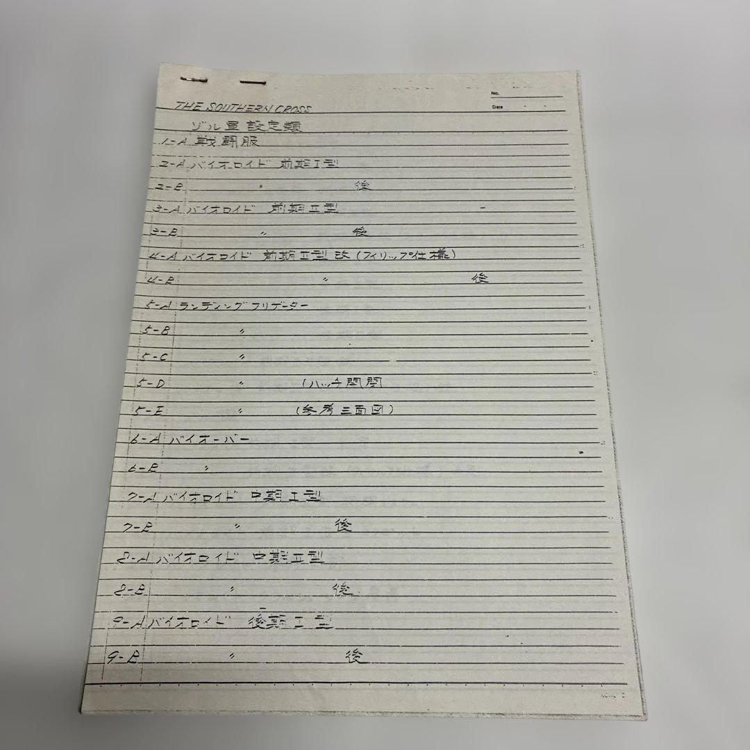 M*o様 【設定資料】超時空騎団サザンクロス　A4、B4、B5サイズの用紙