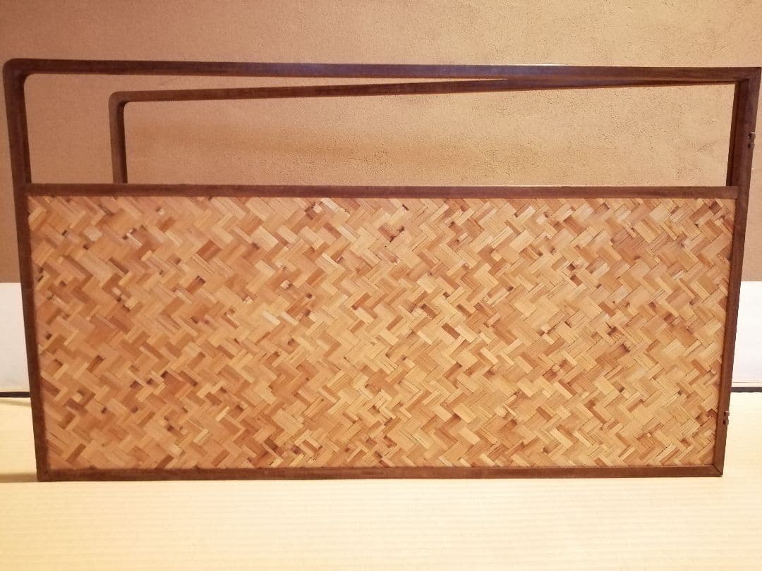 【茶道具】鳳凰紋網代風炉先屏風　風炉先220