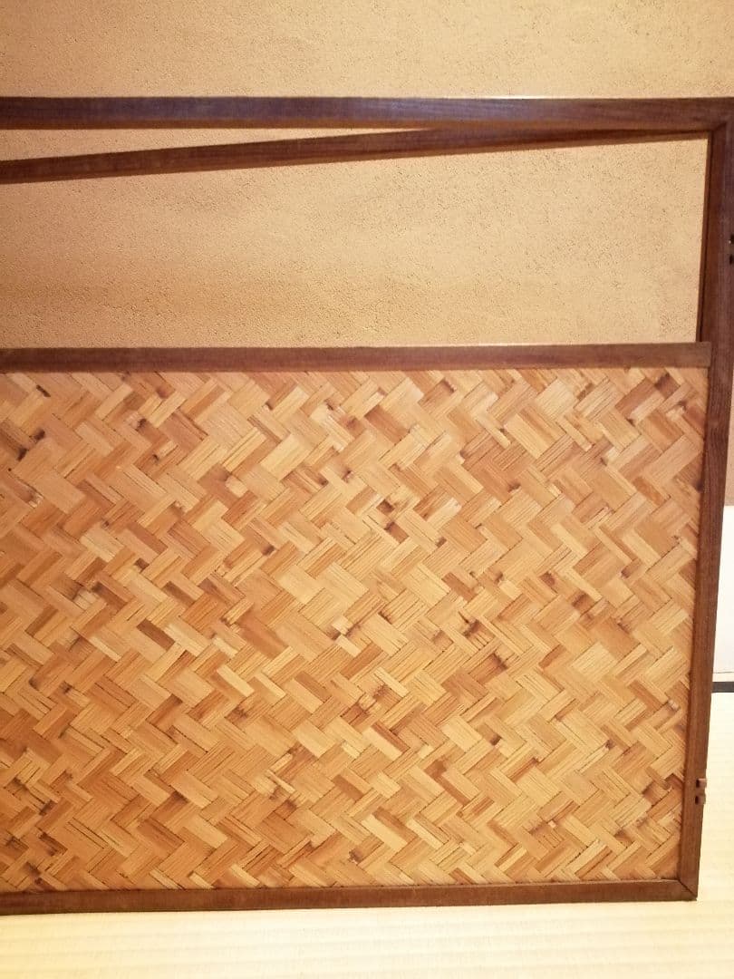 【茶道具】鳳凰紋網代風炉先屏風　風炉先220