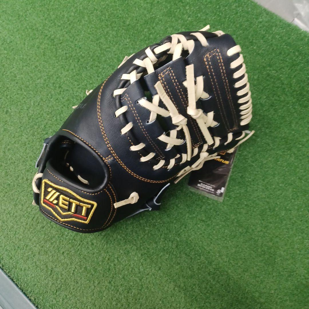 ZETT 限定カラー硬式ファーストミット ナイトブラック/アイボリー