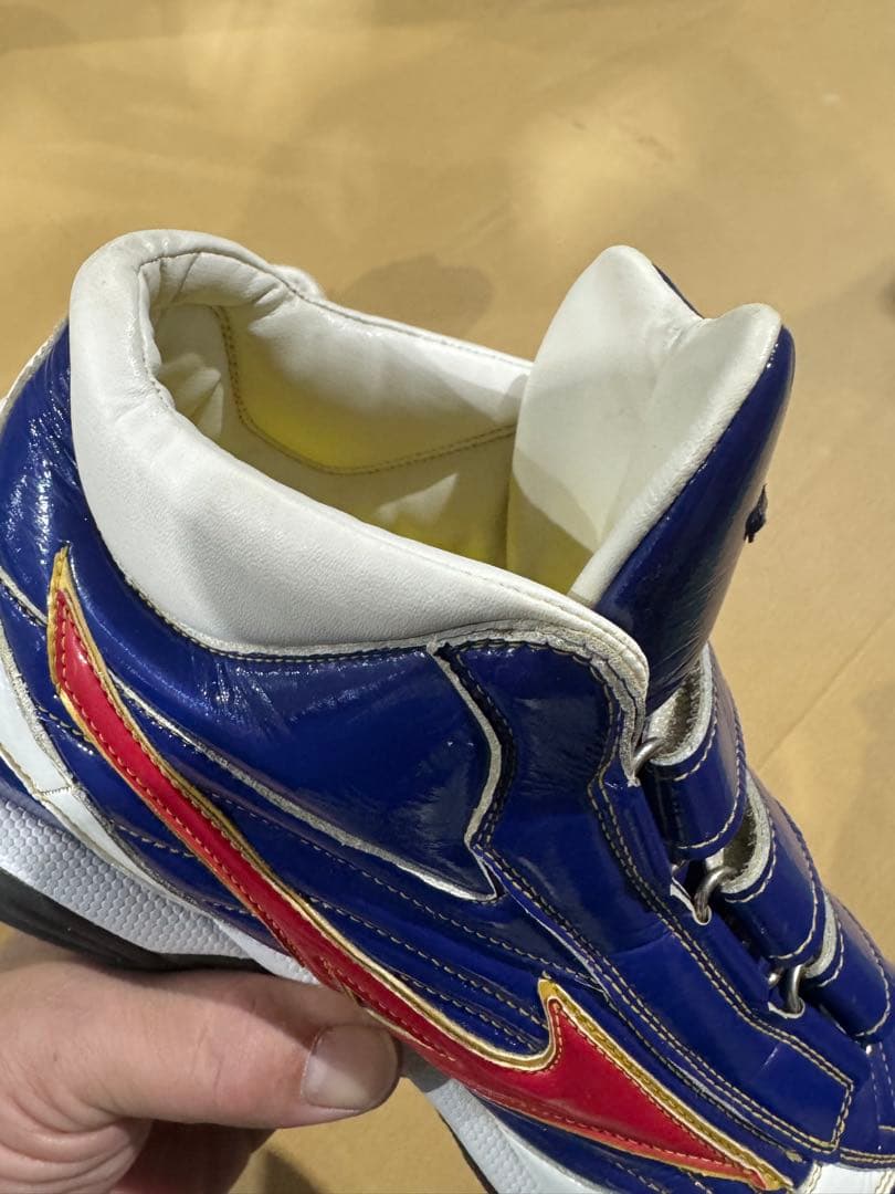 (オーダー品)Mizuno グローバルエリートト青/白/赤(美品)ネーム入り